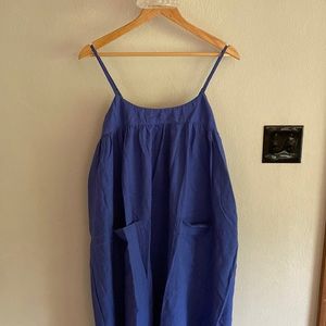 Madewell Linen blend Cami MIDI dress